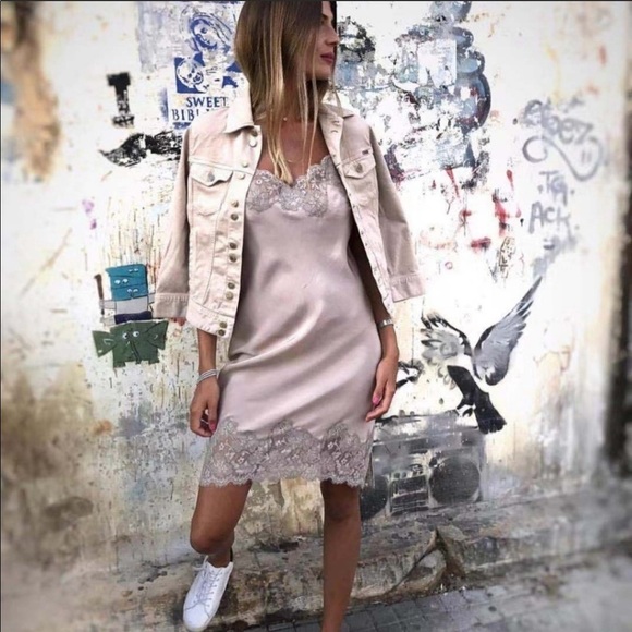 NEW Gold Hawk Cheetah Print Silk Slip Mini Dress Size Small - Picture 8 of 8